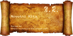 Novotni Rita névjegykártya