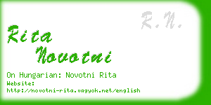 rita novotni business card